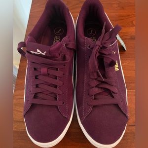 Puma Original Vikky Sneakers, Dark Purple Suede, size 8